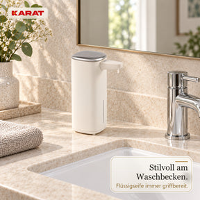 Automatischer Flüssigseifenspender | Liora | Berührungsloser Seifenspender mit Sensor, USB-C-Akku & Edelstahl | 250 ml