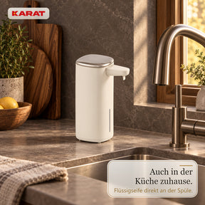 Automatischer Flüssigseifenspender | Liora | Berührungsloser Seifenspender mit Sensor, USB-C-Akku & Edelstahl | 250 ml