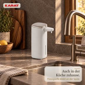Automatischer Flüssigseifenspender | Liora | Berührungsloser Seifenspender mit Sensor, USB-C-Akku & Edelstahl | 250 ml