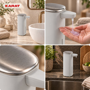 Automatischer Flüssigseifenspender | Liora | Berührungsloser Seifenspender mit Sensor, USB-C-Akku & Edelstahl | 250 ml