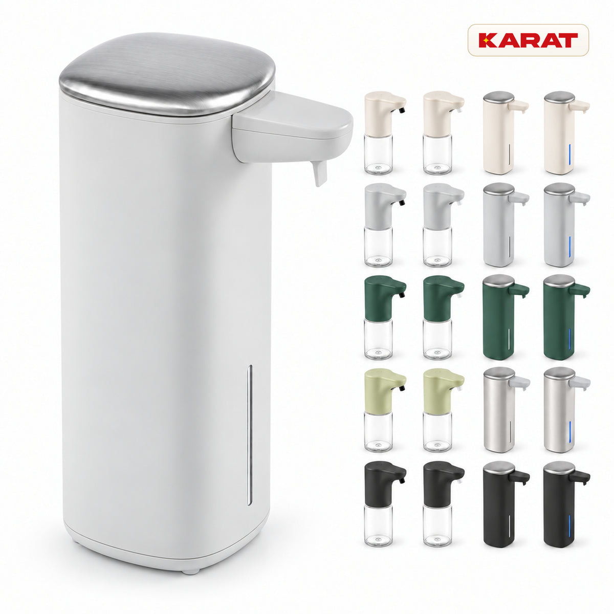Automatischer Flüssigseifenspender | Liora | Berührungsloser Seifenspender mit Sensor, USB-C-Akku & Edelstahl | 250 ml