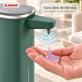 Automatischer Flüssigseifenspender | Liora | Berührungsloser Seifenspender mit Sensor, USB-C-Akku & Edelstahl | 250 ml
