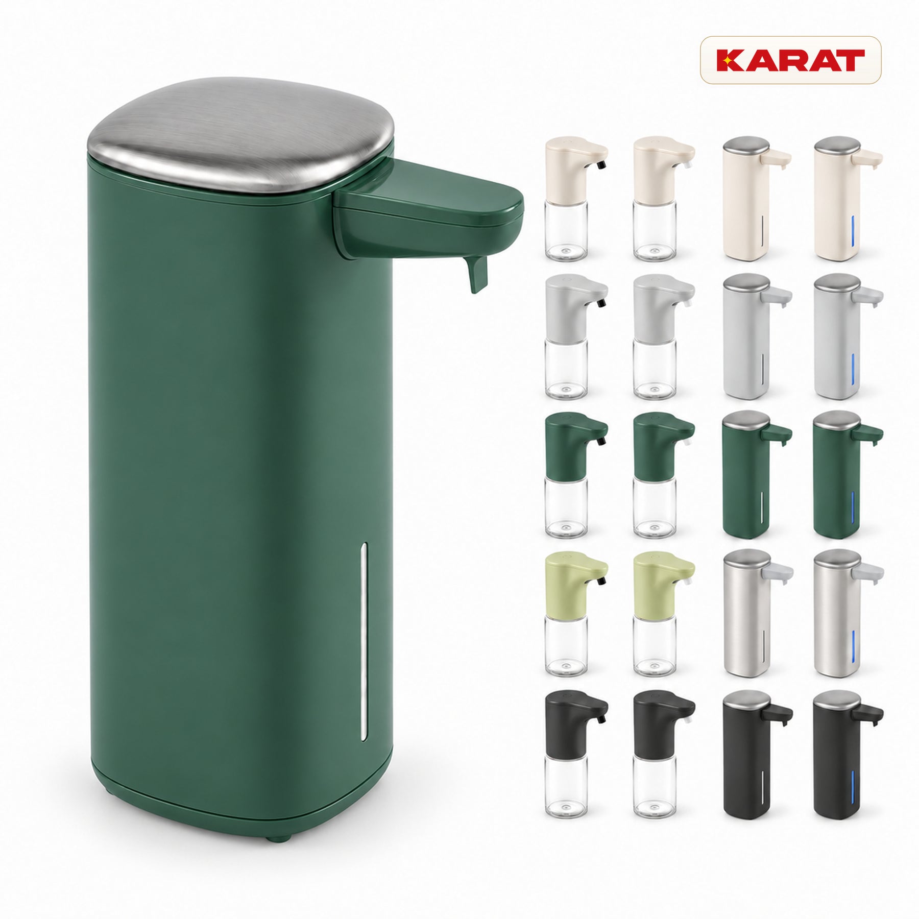 Automatischer Flüssigseifenspender | Liora | Berührungsloser Seifenspender mit Sensor, USB-C-Akku & Edelstahl | 250 ml
