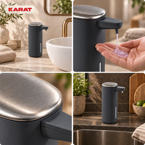 Automatischer Flüssigseifenspender | Liora | Berührungsloser Seifenspender mit Sensor, USB-C-Akku & Edelstahl | 250 ml