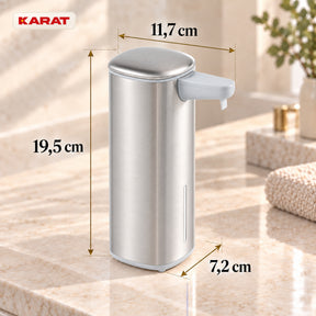 Automatischer Flüssigseifenspender | Liora | Berührungsloser Seifenspender mit Sensor, USB-C-Akku & Edelstahl | 250 ml