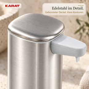 Automatischer Flüssigseifenspender | Liora | Berührungsloser Seifenspender mit Sensor, USB-C-Akku & Edelstahl | 250 ml