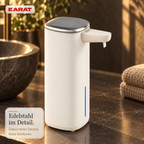 Automatischer Schaumseifenspender | Liora | Berührungsloser Seifenspender mit Sensor, USB-C-Akku & Edelstahl | 250 ml