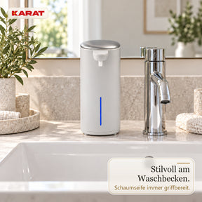 Automatischer Schaumseifenspender | Liora | Berührungsloser Seifenspender mit Sensor, USB-C-Akku & Edelstahl | 250 ml