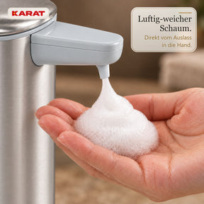Automatischer Schaumseifenspender | Liora | Berührungsloser Seifenspender mit Sensor, USB-C-Akku & Edelstahl | 250 ml