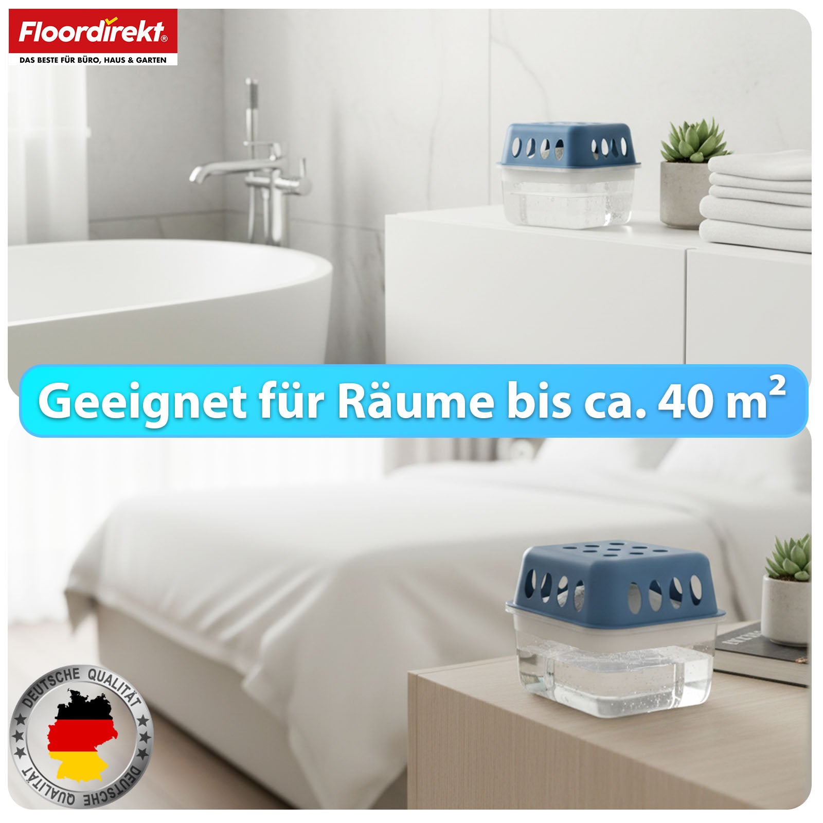 Luftentfeuchter Nachfüllpack 12er Set | Habo | Nachfüllbeutel für Raumentfeuchter für Keller, Bad, Wohnräume