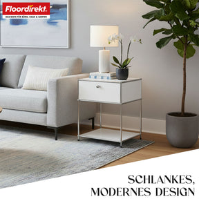 Metallregal | Concept Epure MK-139 | Beistell- & Aufbewahrungsregal mit Schublade & Ablagen | In mehreren Farben erhältlich