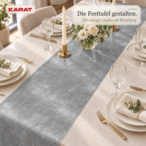 Tischläufer | Monarch | Dekovlies mit Metallic-Schimmer | 30 cm x 25 m Rolle | 13 Farben