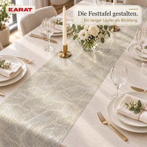 Tischläufer | Monarch | Dekovlies mit Metallic-Schimmer | 30 cm x 25 m Rolle | 13 Farben