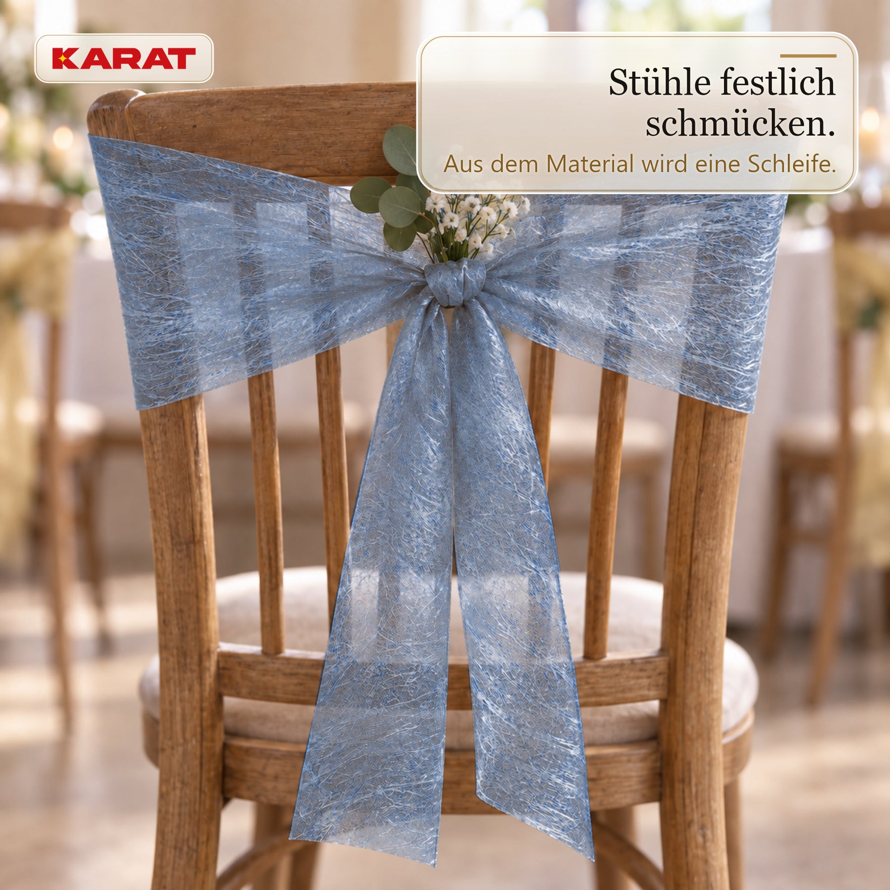 Tischläufer | Monarch | Dekovlies mit Metallic-Schimmer | 30 cm x 25 m Rolle | 13 Farben
