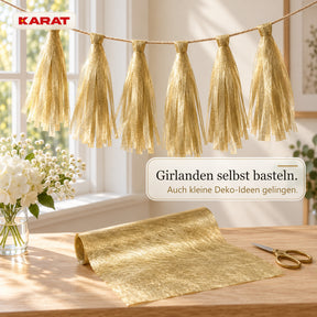 Tischläufer | Monarch | Dekovlies mit Metallic-Schimmer | 30 cm x 25 m Rolle | 13 Farben