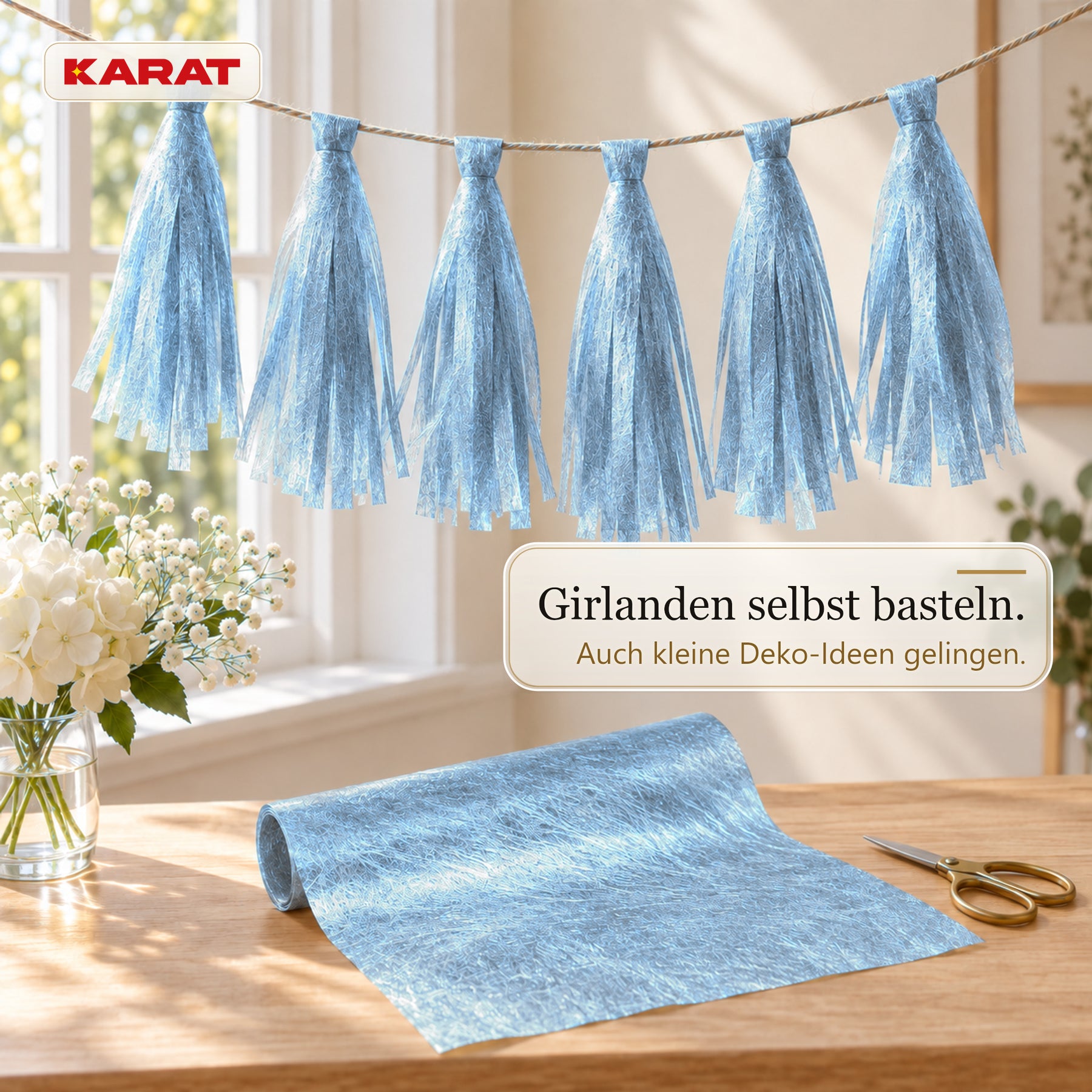 Tischläufer | Monarch | Dekovlies mit Metallic-Schimmer | 30 cm x 25 m Rolle | 13 Farben
