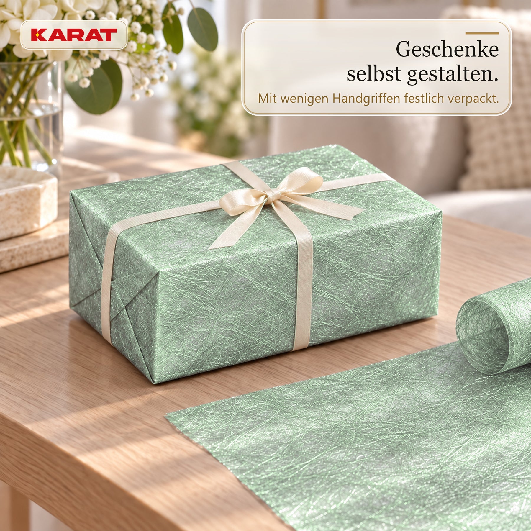 Tischläufer | Monarch | Dekovlies mit Metallic-Schimmer | 30 cm x 25 m Rolle | 13 Farben