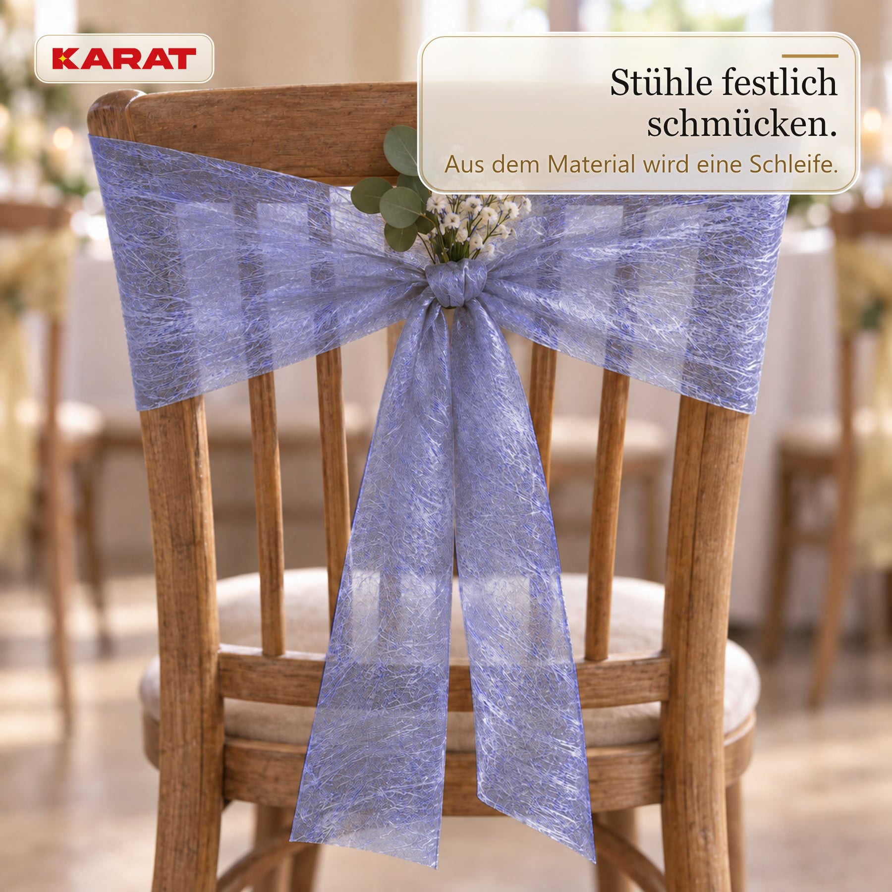 Tischläufer | Monarch | Dekovlies mit Metallic-Schimmer | 30 cm x 25 m Rolle | 13 Farben