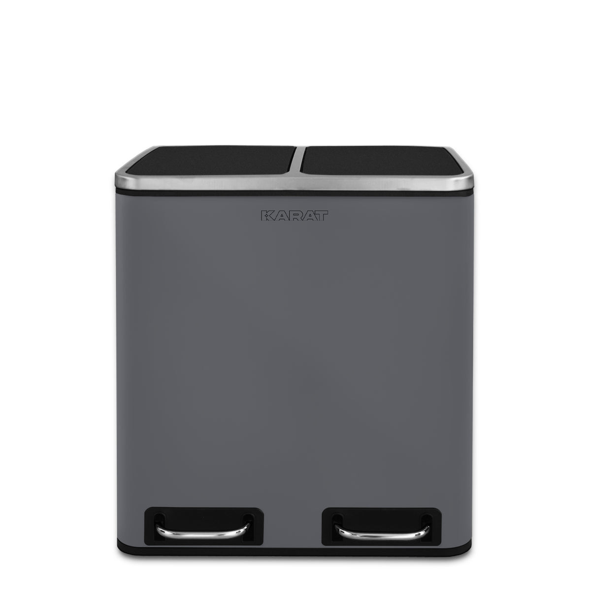 Mülleimer Felix aus Edelstahl | Trennsystem | Mit Schließdämpfer