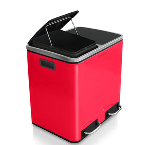 Mülleimer Felix aus Edelstahl | Trennsystem | Mit Schließdämpfer