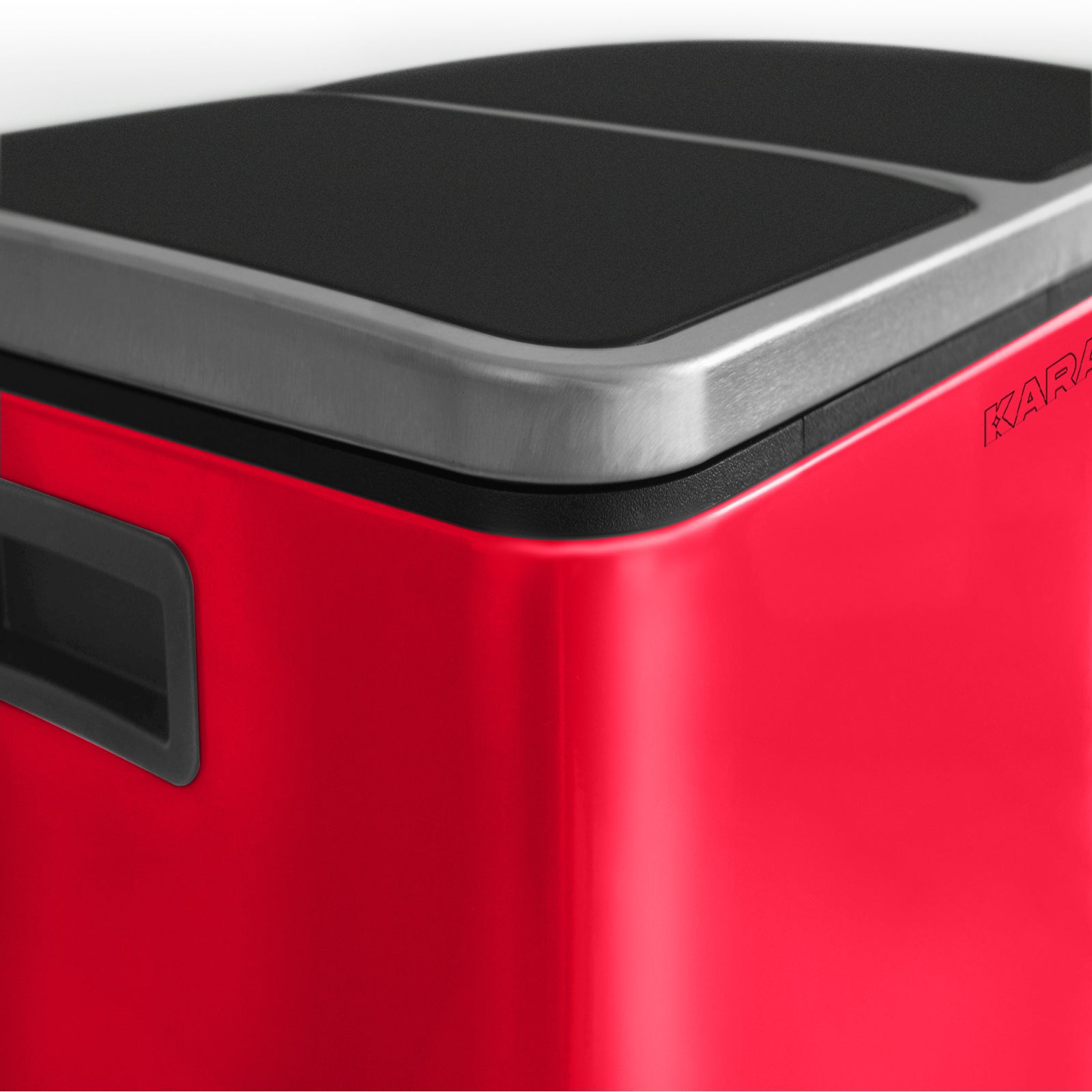 Mülleimer Felix aus Edelstahl | Trennsystem | Mit Schließdämpfer