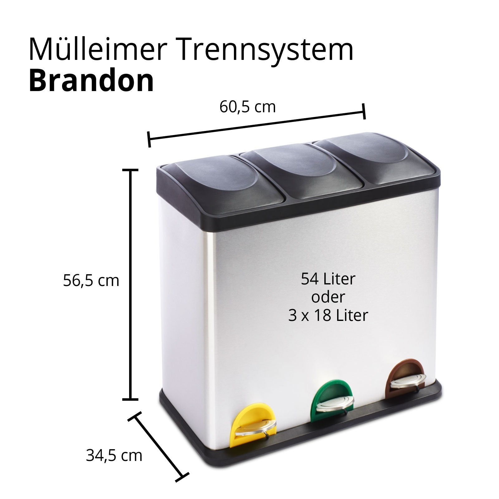 Mülleimer Brandon | Trennsystem