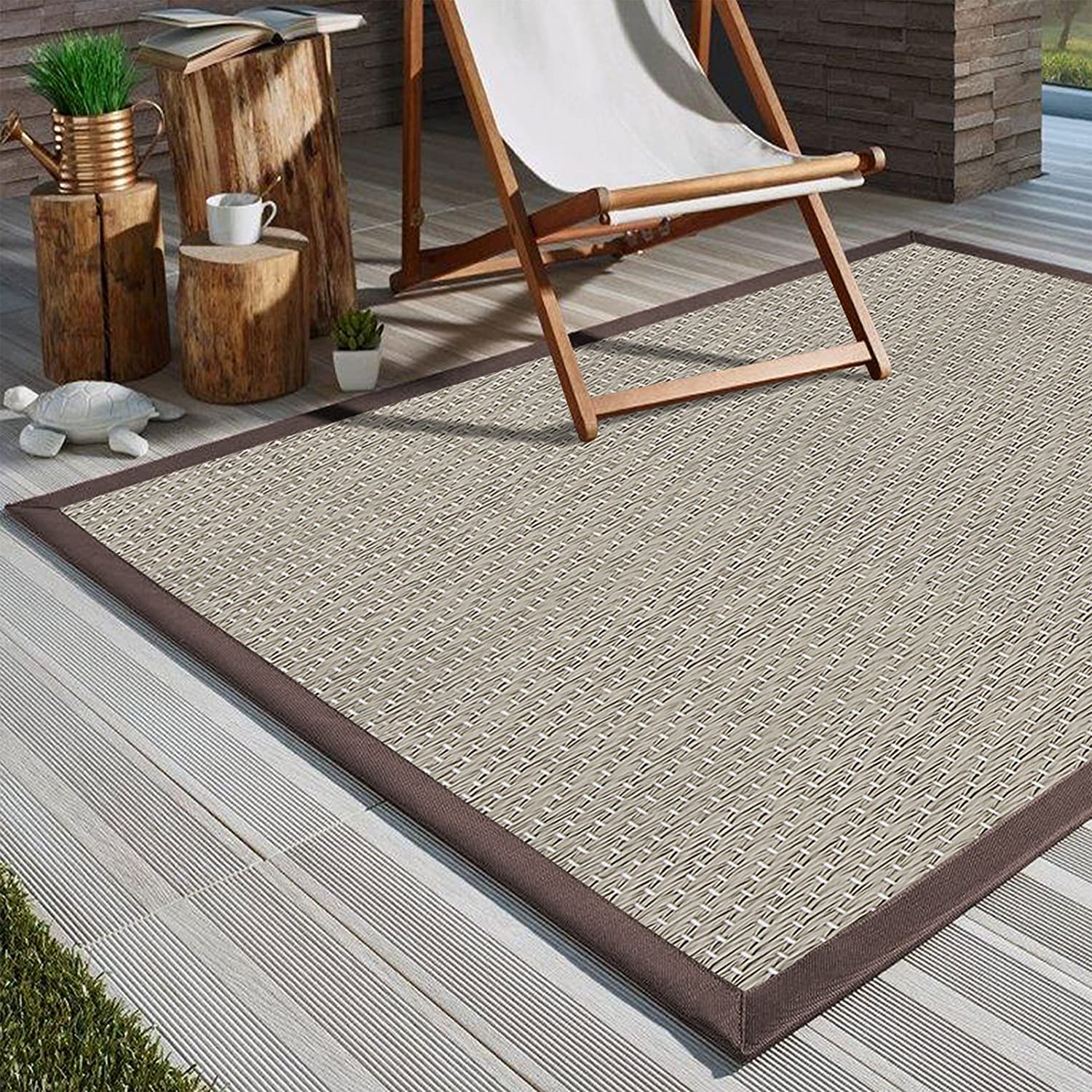 KARAT Outdoor-Teppich | Mit Bordüre | 5 Designs | 3 Größen