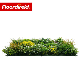 Pflanzenwand | Spring Garden | Natürliches, pflegefreies Grün-Panel | Sonnenbeständig & erweiterbar mit Klick-System | 100 × 100 cm