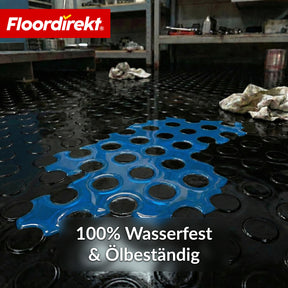 PVC-Bodenbelag | Coin Mirror | Coin-Optik Flachnoppen | Rutschfest & Pflegeleicht | Meterware / Zuschnitt nach Maß | 110 cm Breite