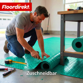 PVC-Bodenbelag | Coin Mirror | Coin-Optik Flachnoppen | Rutschfest & Pflegeleicht | Meterware / Zuschnitt nach Maß | 110 cm Breite