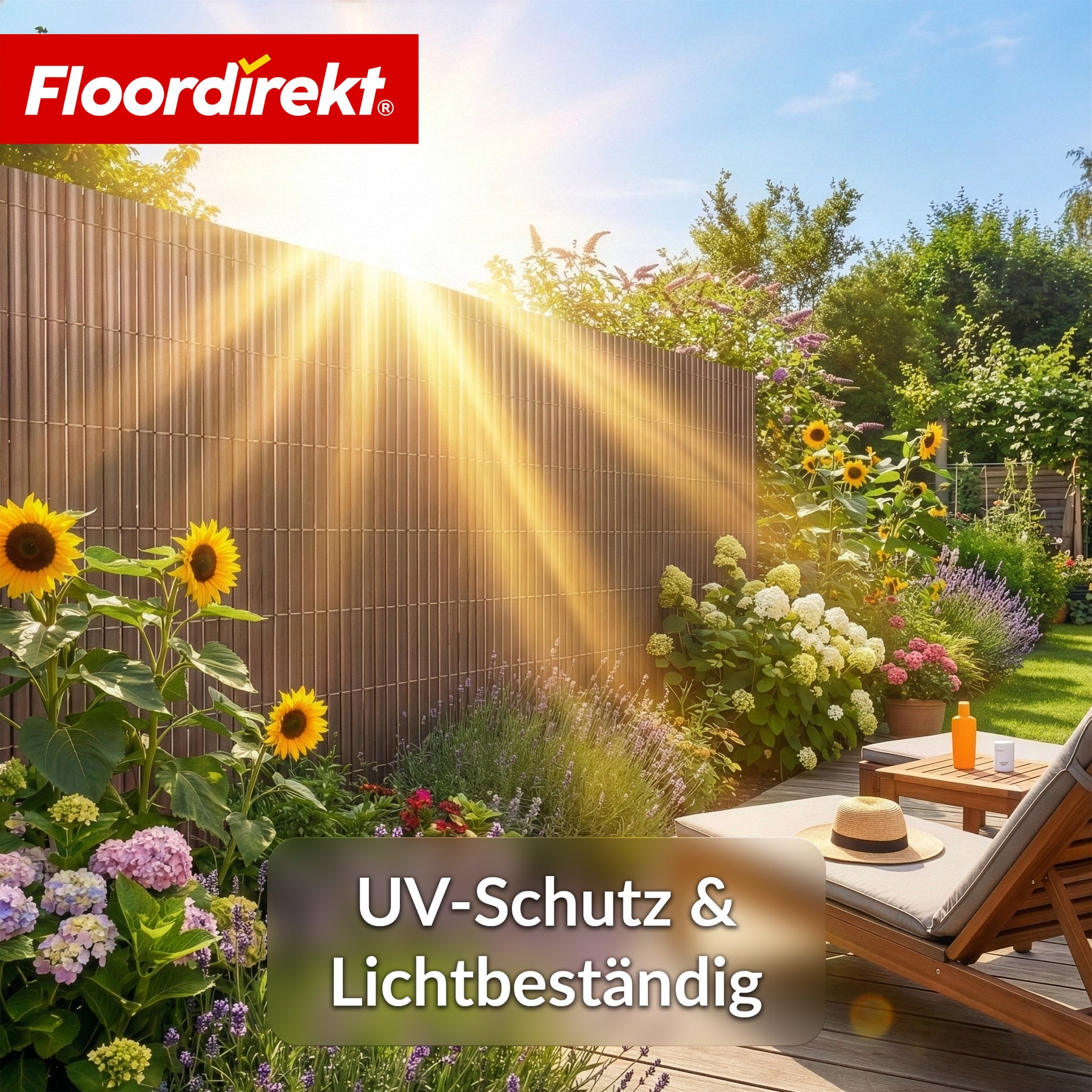 PVC Sichtschutzzaun | Wetterfest & UV-beständig | Balkon- & Garten Sichtschutz | 4 Farben | Verschiedene Größen