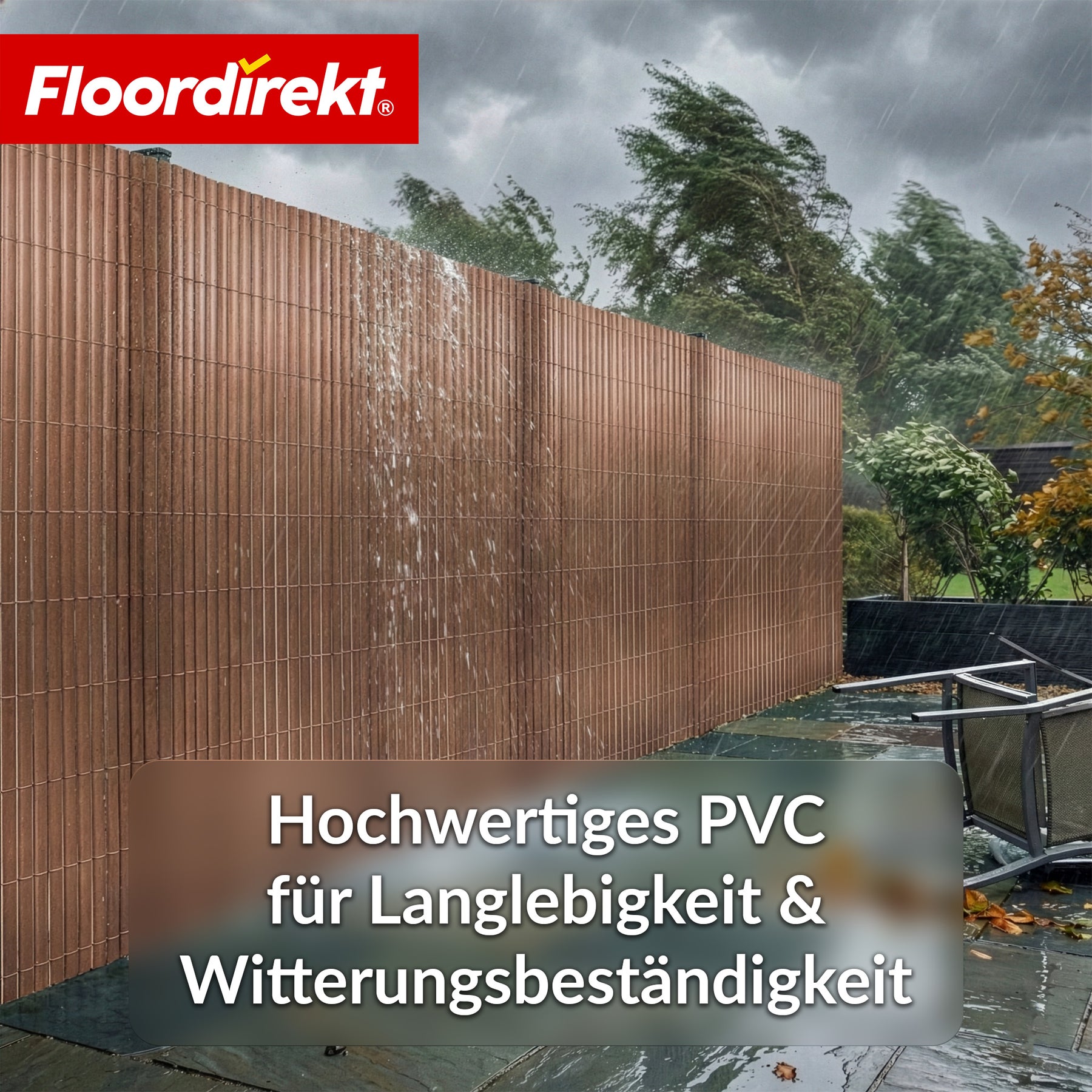 PVC Sichtschutzzaun | Wetterfest & UV-beständig | Balkon- & Garten Sichtschutz | 4 Farben | Verschiedene Größen