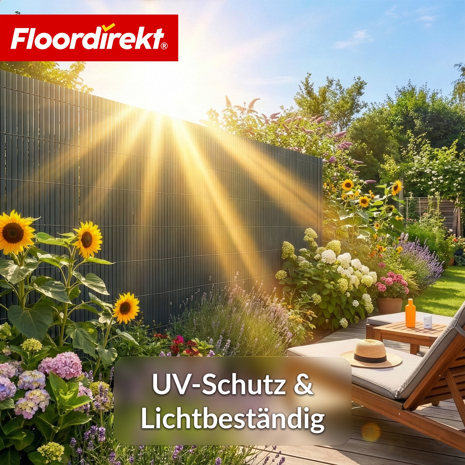 PVC Sichtschutzzaun | Wetterfest & UV-beständig | Balkon- & Garten Sichtschutz | 4 Farben | Verschiedene Größen