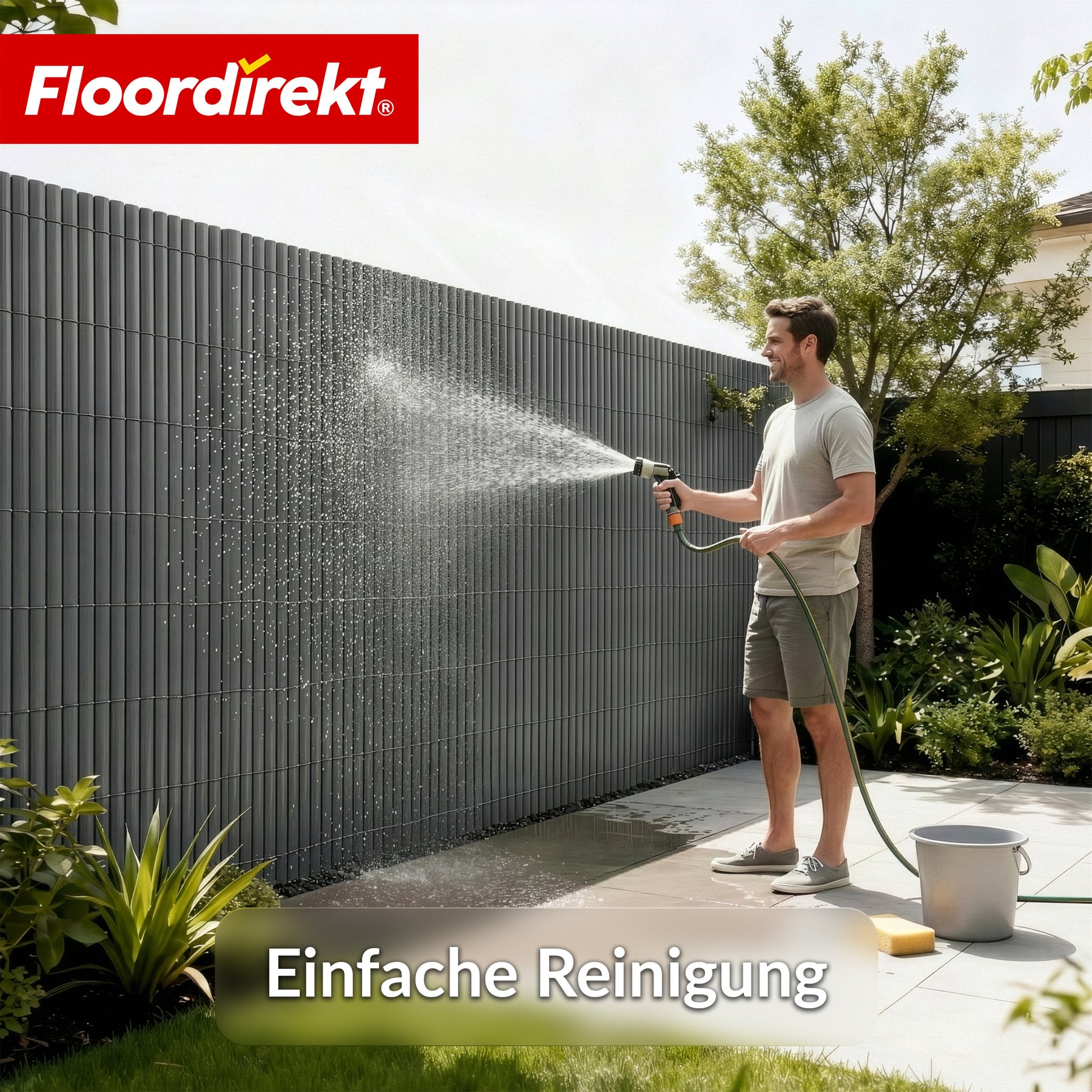 PVC Sichtschutzzaun | Wetterfest & UV-beständig | Balkon- & Garten Sichtschutz | 4 Farben | Verschiedene Größen