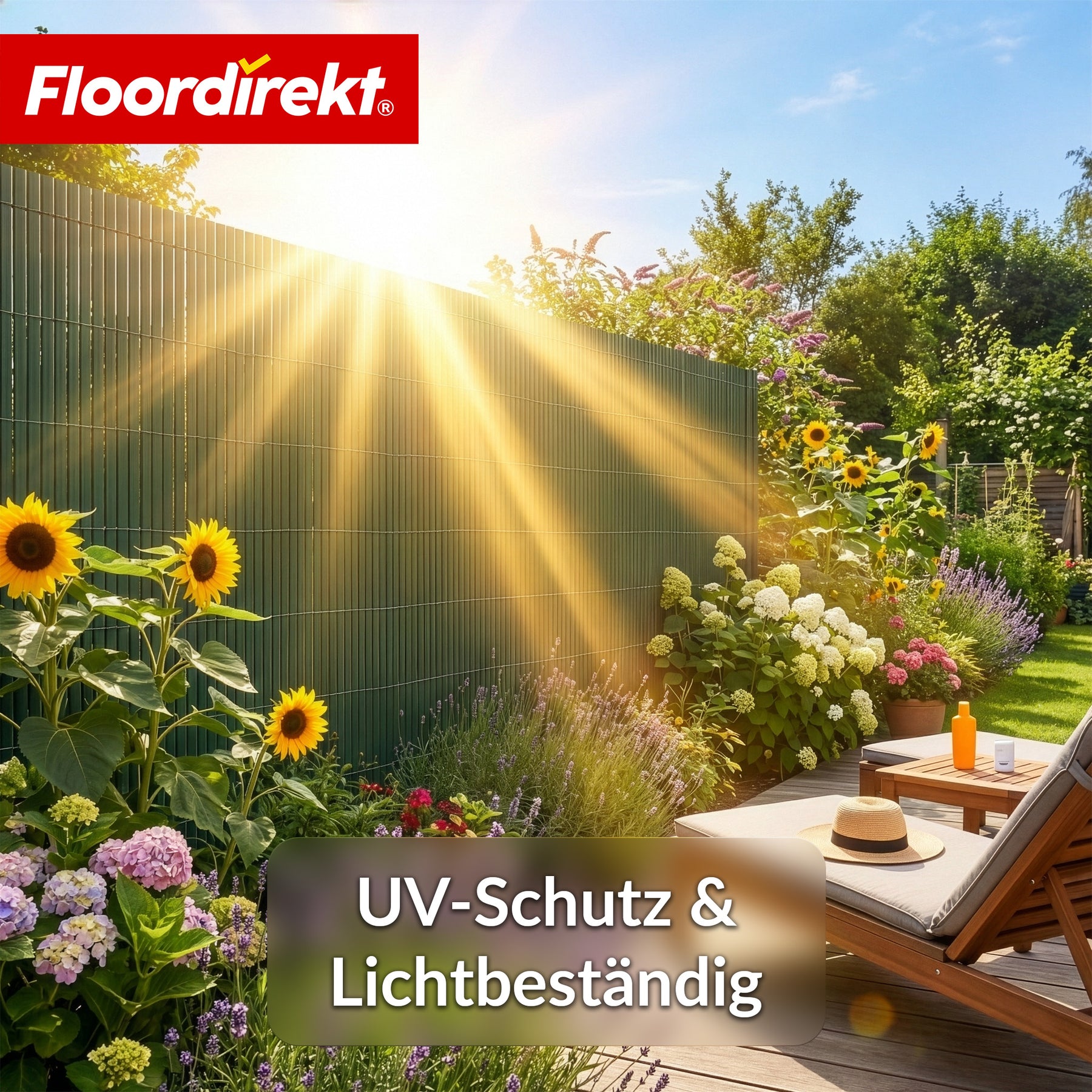 PVC Sichtschutzzaun | Wetterfest & UV-beständig | Balkon- & Garten Sichtschutz | 4 Farben | Verschiedene Größen