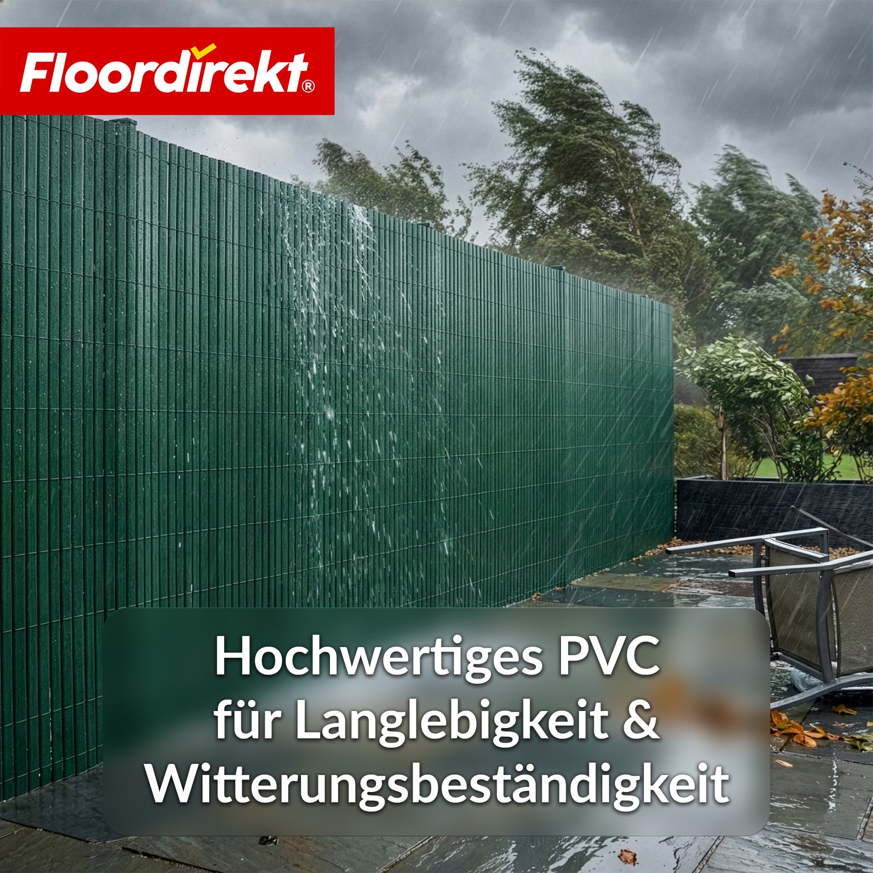 PVC Sichtschutzzaun | Wetterfest & UV-beständig | Balkon- & Garten Sichtschutz | 4 Farben | Verschiedene Größen
