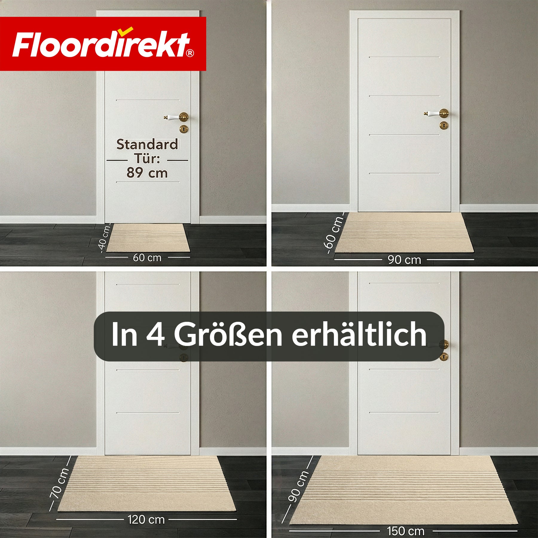 Schmutzfangmatte | Circa | Waschbare Türmatte für Innen & Außen | Rutschfeste Fußmatte mit TPE-Rückseite