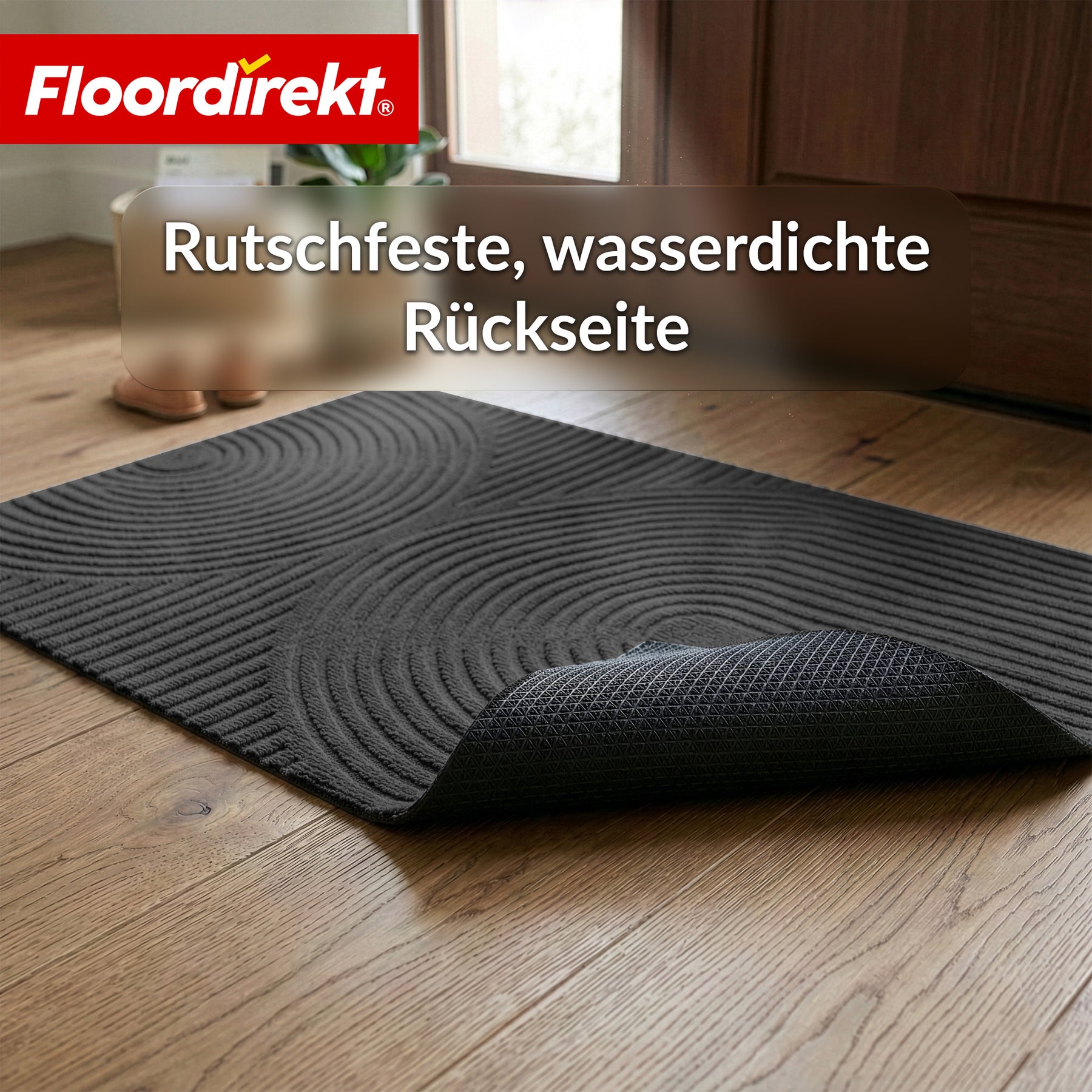 Schmutzfangmatte | Circa | Waschbare Türmatte für Innen & Außen | Rutschfeste Fußmatte mit TPE-Rückseite