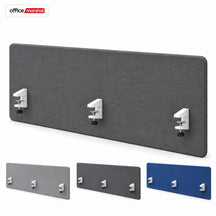 Akustik-Tischtrennwand | Silent Desk | Schreibtisch-Trennwand mit Polyesterbezug & Tischklemmen | 160 × 60 cm | 3 Farben