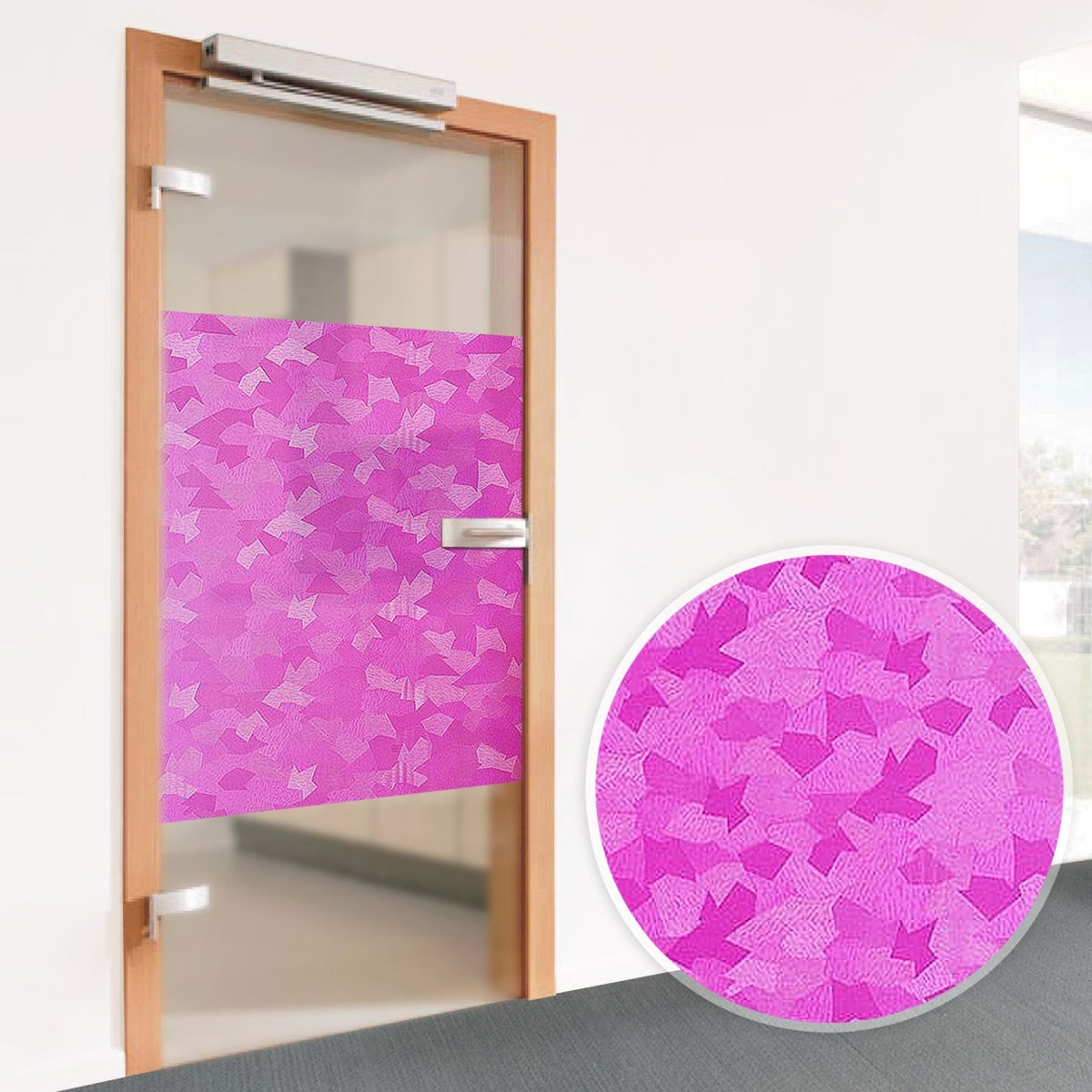 Selbstklebende Folie für Fenster  Dekorfolie Loops rosa — Floordirekt DE