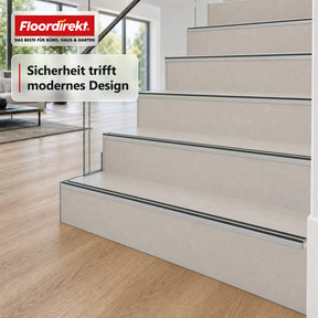 Treppenkantenprofil | Aura | Aluminium Anti-Rutsch-Profil mit nachleuchtendem Leuchtstreifen