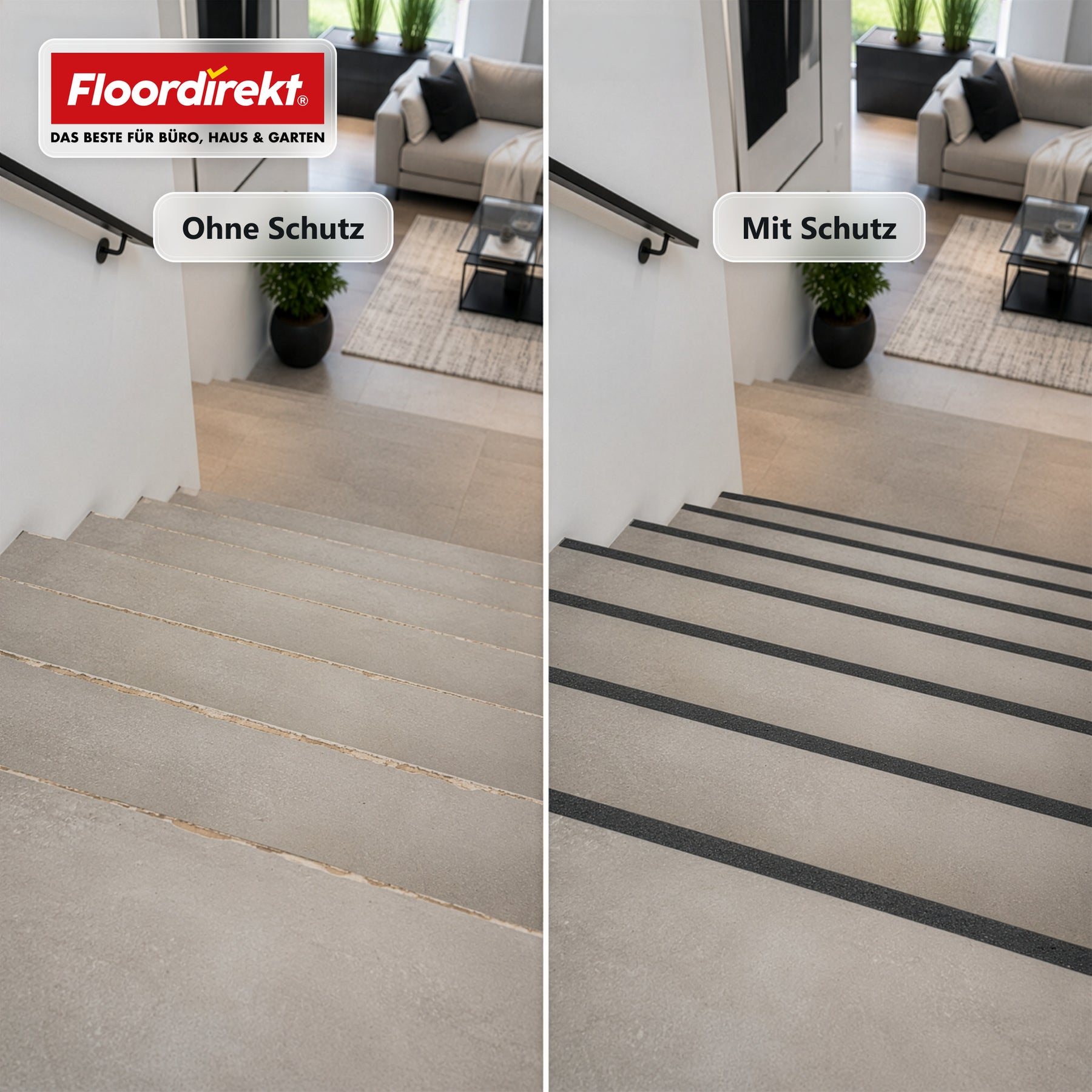 Treppenkantenprofil | Elite | Rutschhemmendes GFK-Profil mit Aluminiumoxid-Beschichtung