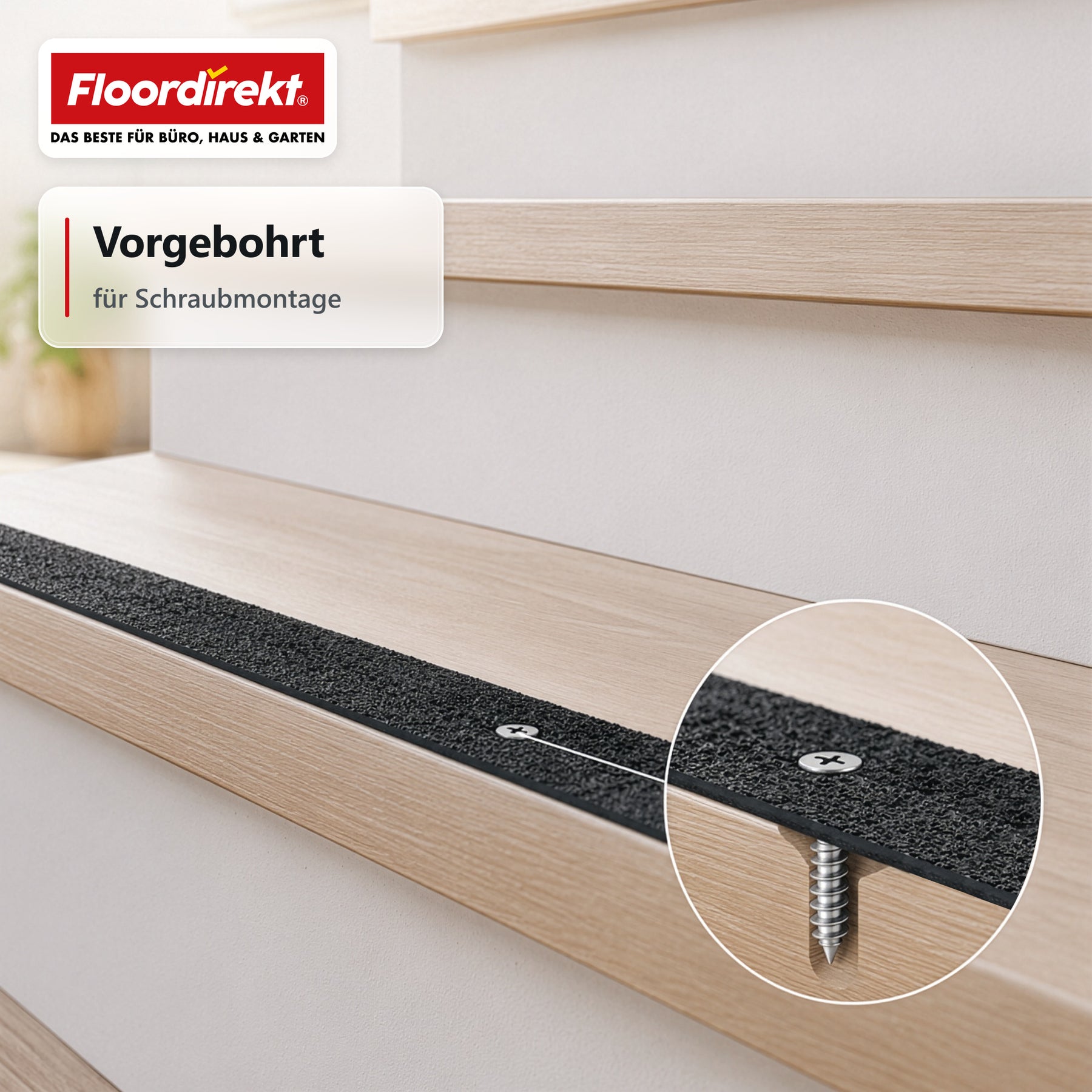 Treppenkantenprofil | Elite | Rutschhemmendes GFK-Profil mit Aluminiumoxid-Beschichtung