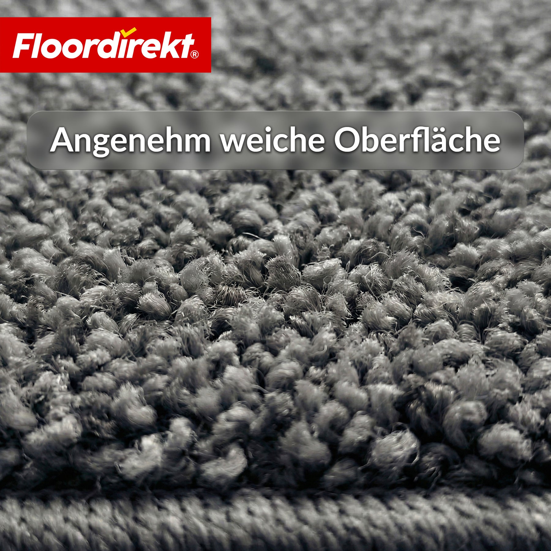 Stufenmatten | Madrid | Halbrunde Shaggy Treppenstufenmatte, selbstklebend & schalldämmend