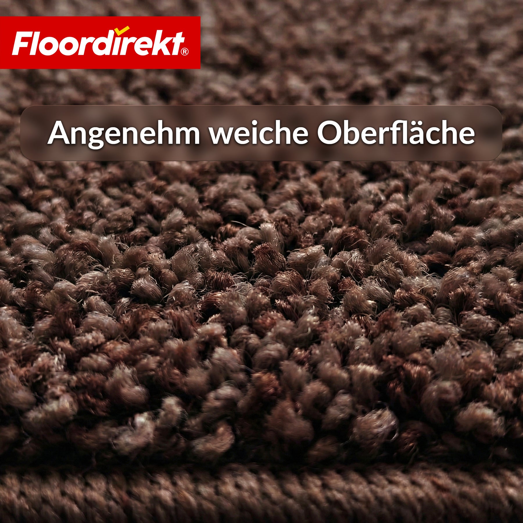 Stufenmatten | Madrid | Halbrunde Shaggy Treppenstufenmatte, selbstklebend & schalldämmend