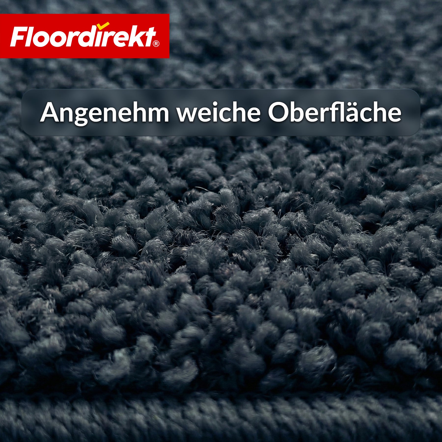 Stufenmatten | Madrid | Halbrunde Shaggy Treppenstufenmatte, selbstklebend & schalldämmend