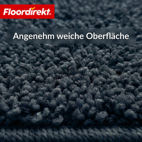 Stufenmatten | Madrid | Halbrunde Shaggy Treppenstufenmatte, selbstklebend & schalldämmend