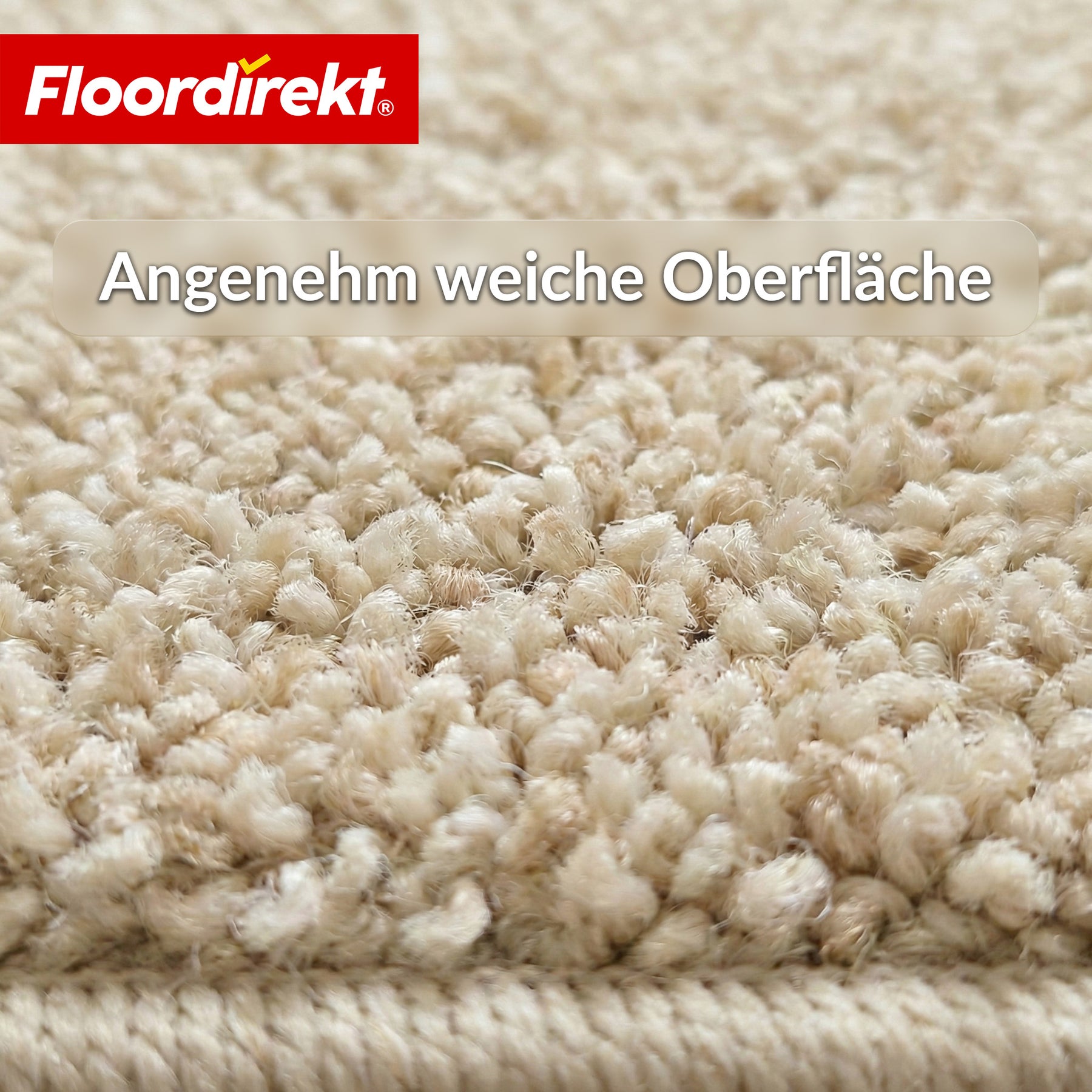 Stufenmatten | Madrid | Halbrunde Shaggy Treppenstufenmatte, selbstklebend & schalldämmend