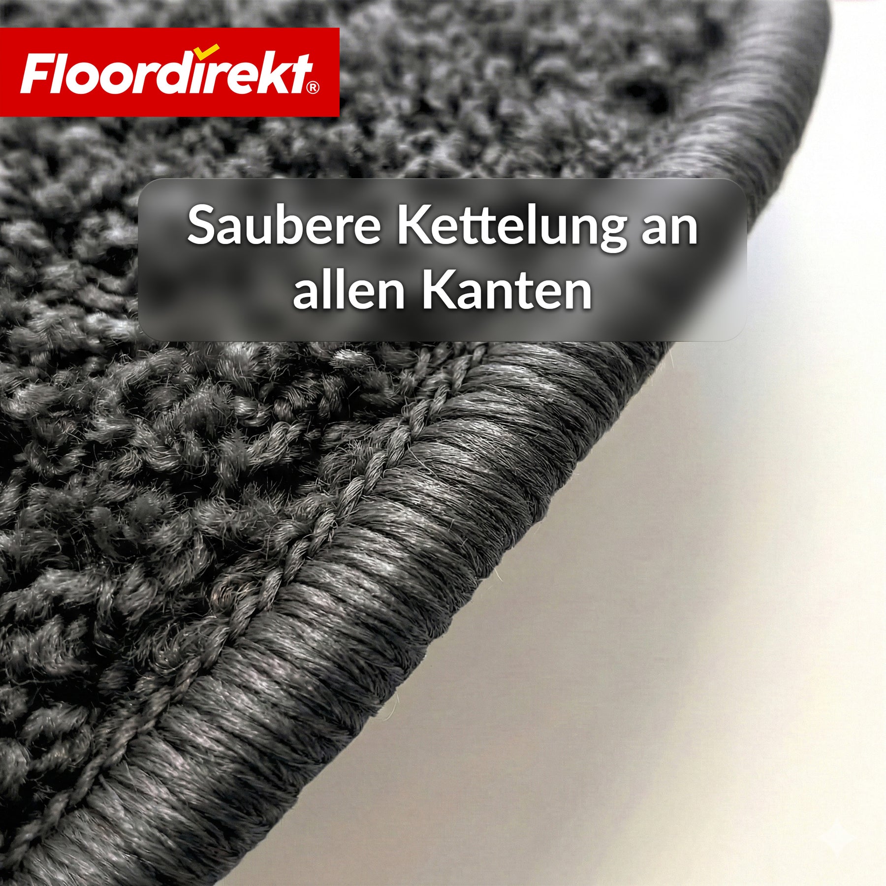 Stufenmatten | Madrid | Halbrunde Shaggy Treppenstufenmatte, selbstklebend & schalldämmend