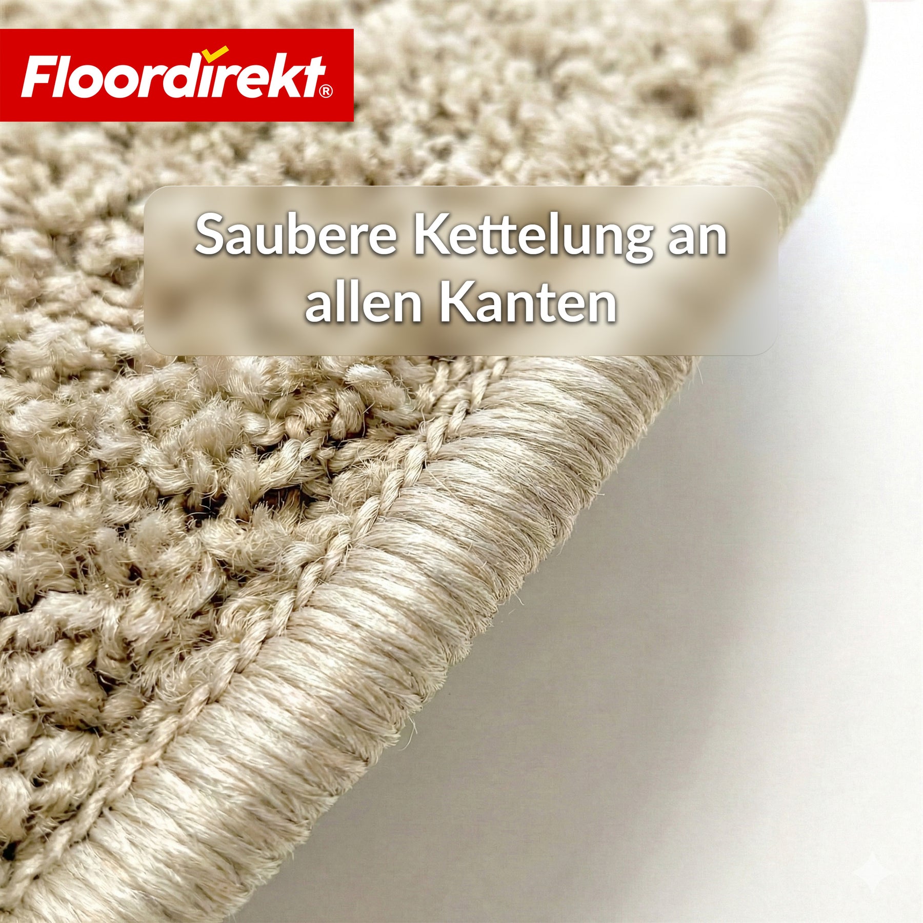 Stufenmatten | Madrid | Halbrunde Shaggy Treppenstufenmatte, selbstklebend & schalldämmend